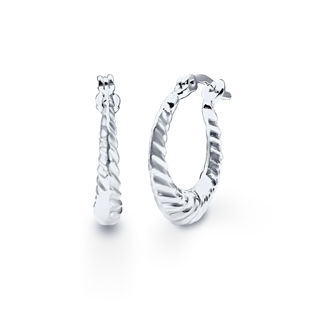 Croissant Hoop Earrings in Sterling Silver Earrings Bevilles 