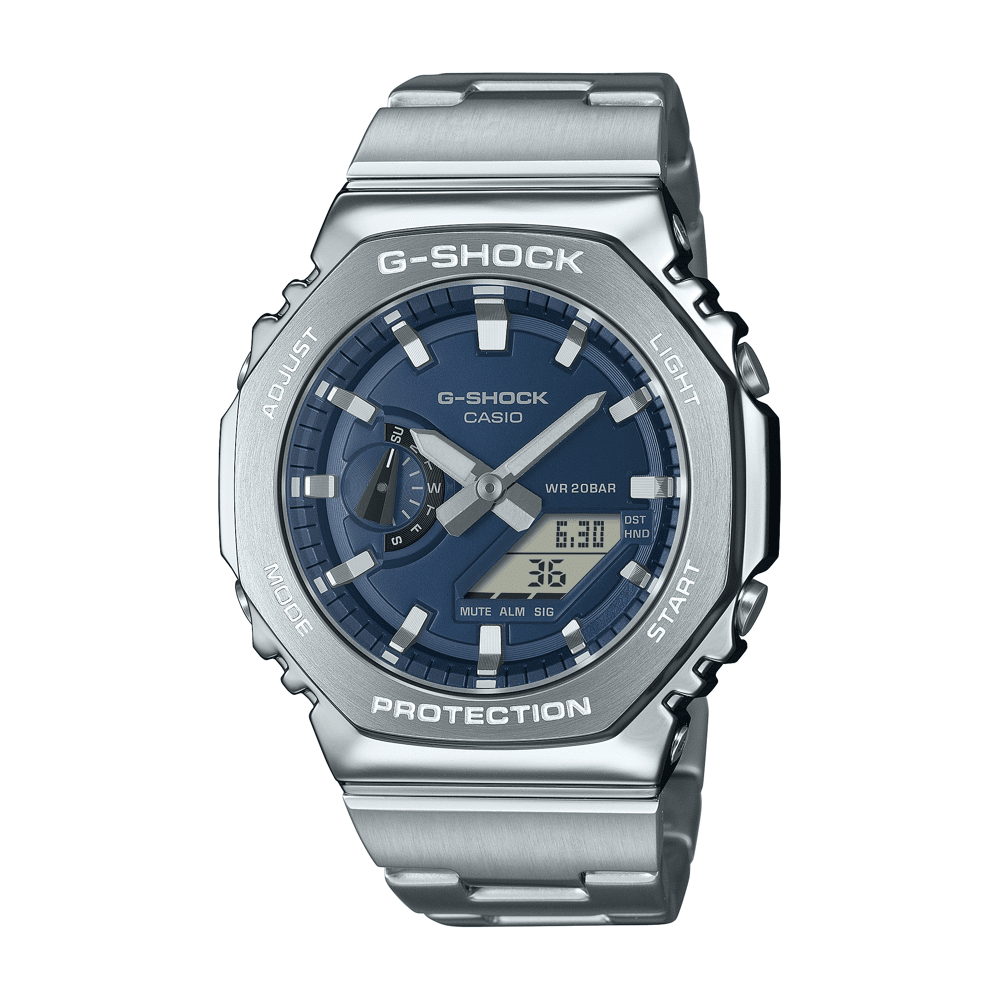 Casio G-Shock G Steel Silver Digital Watch GM2110D-2B Watches Casio G Shock 
