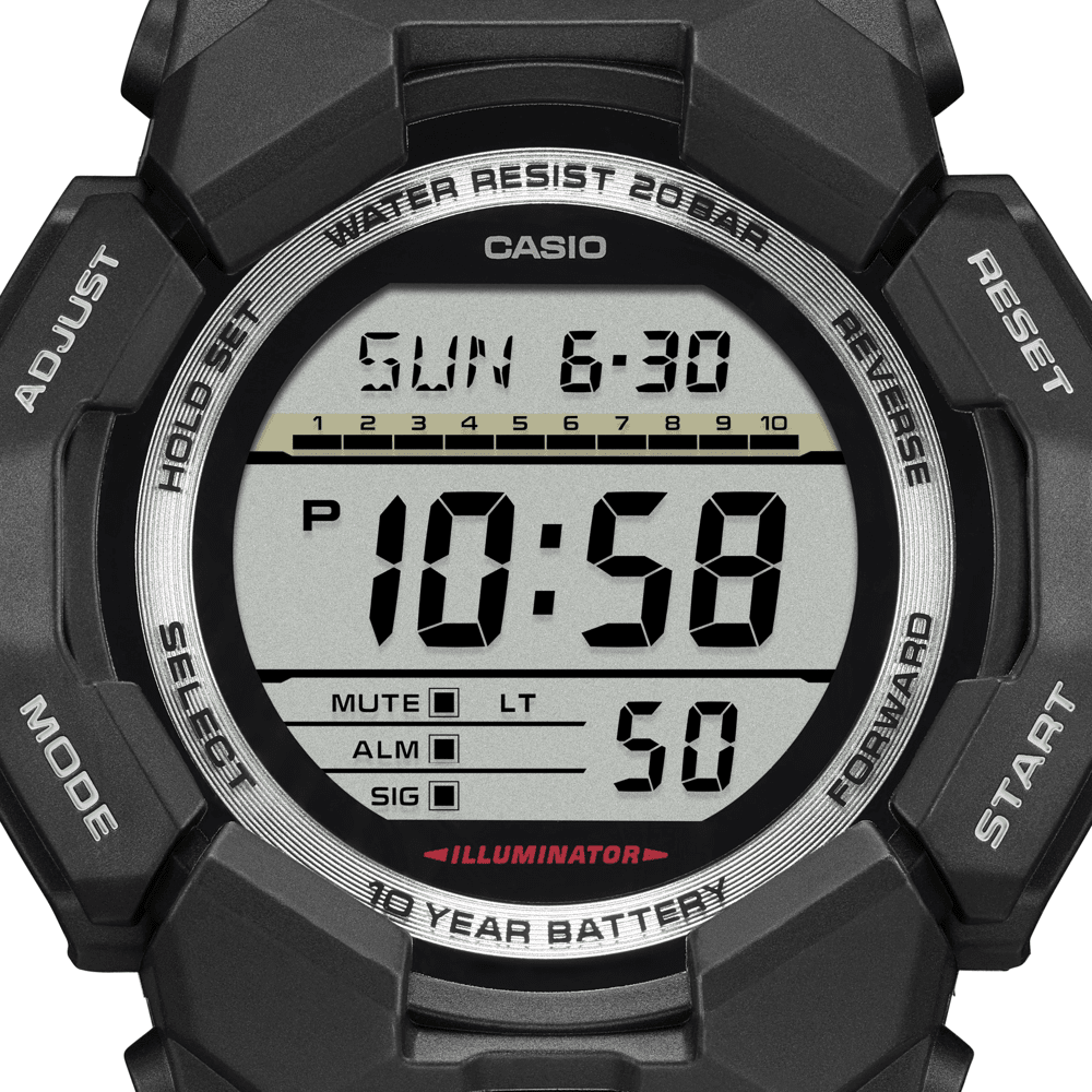 Casio G Shock Black Digital Watch GD010-1D Watches Casio G Shock 