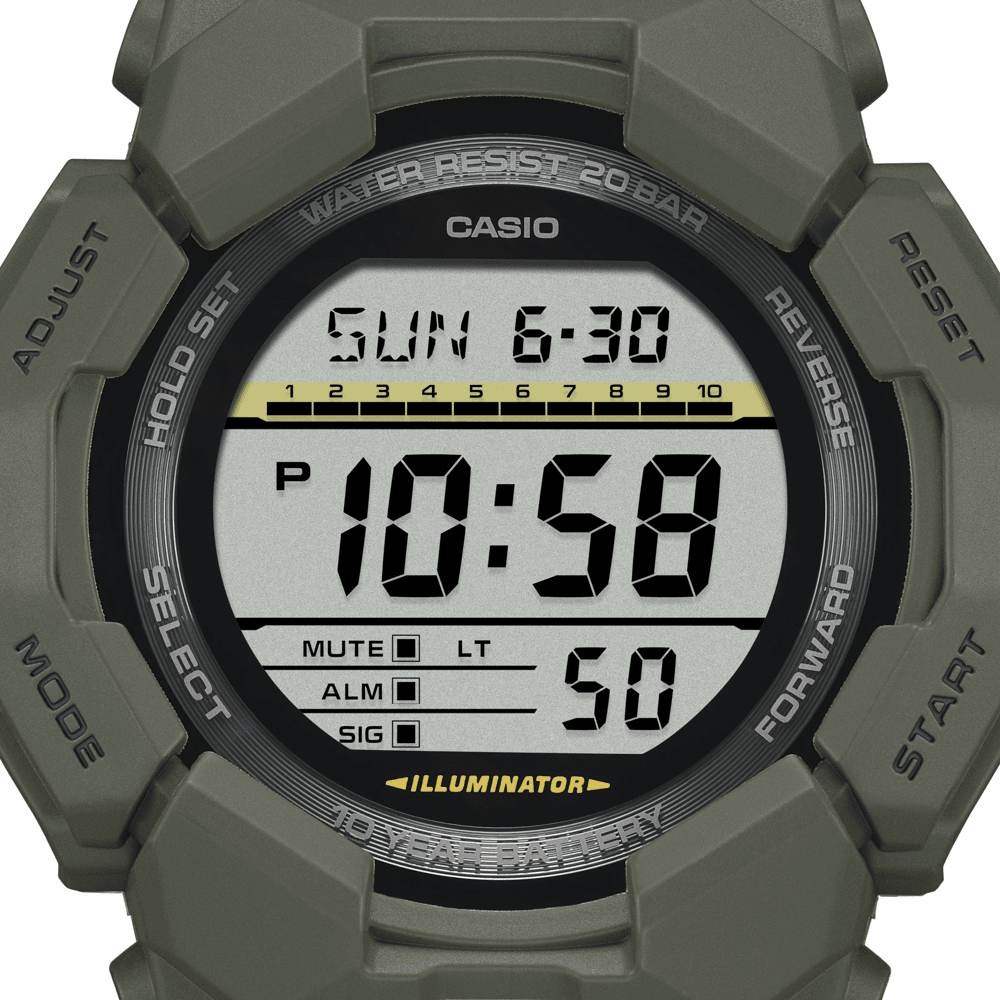 Casio G Shock Green Digital Watch GD010-3D Watches Casio G Shock 