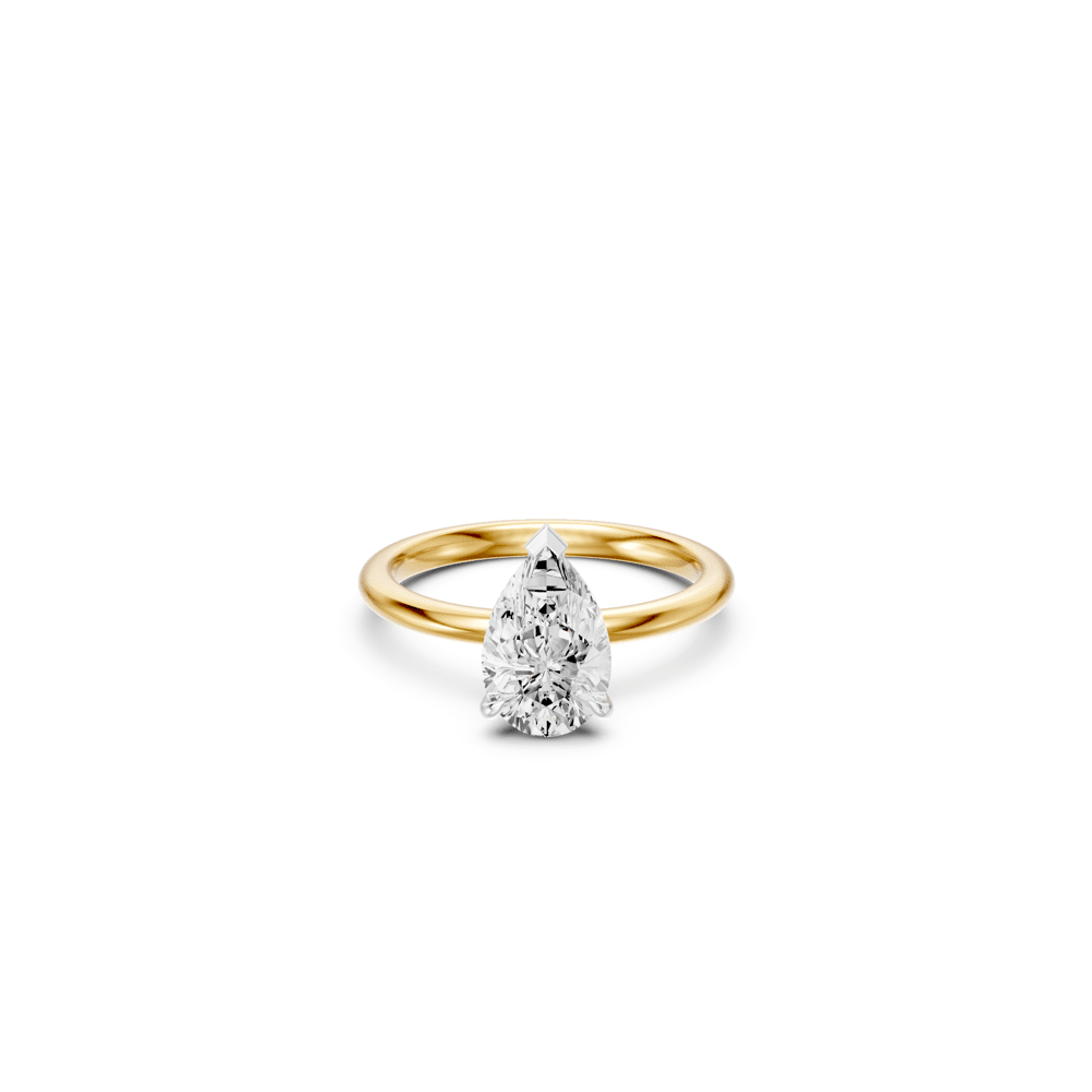 2.00ct Pear Solitaire Laboratory Grown Diamond Ring in 18ct Yellow Gold Rings Bevilles 