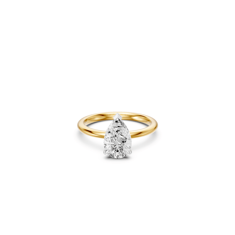 2.00ct Pear Solitaire Laboratory Grown Diamond Ring in 18ct Yellow Gold Rings Bevilles 