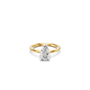 2.00ct Pear Solitaire Laboratory-Grown Diamond Ring in 18kt Yellow Gold and 18kt White Gold Rings Bevilles 