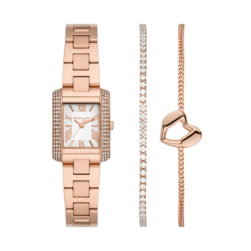 Michael Kors Emery Three-Hand Rose Gold-Tone Stainless Steel Watch and Bracelets Gift Set MK7512SET Watches Michael Kors 