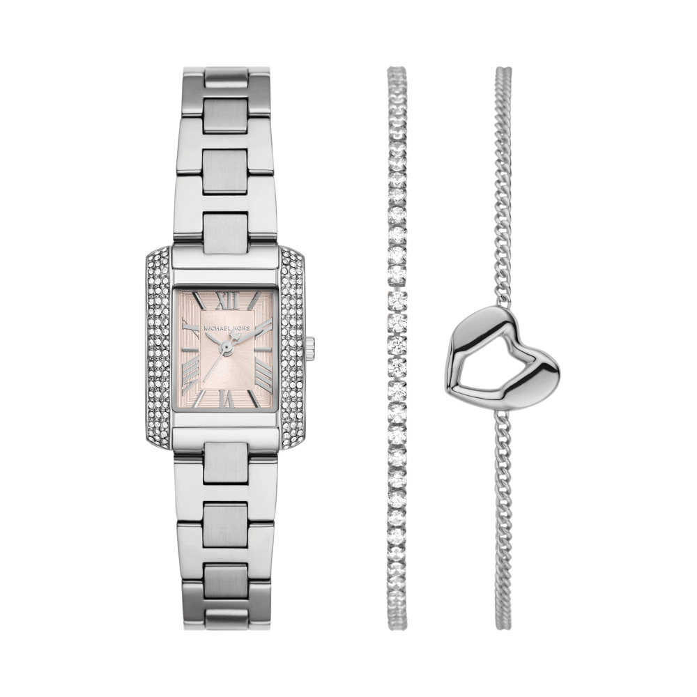 Michael Kors Emery Three-Hand Stainless Steel Watch and Bracelets Gift Set MK7514SET Watches Michael Kors 
