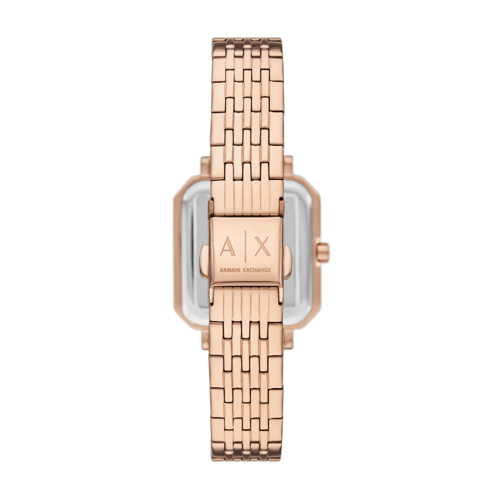 Armani Exchange Three-Hand Rose Gold-Tone Stainless Steel Watch and Bracelet Set AX7164SET Watches Armani Exchange 