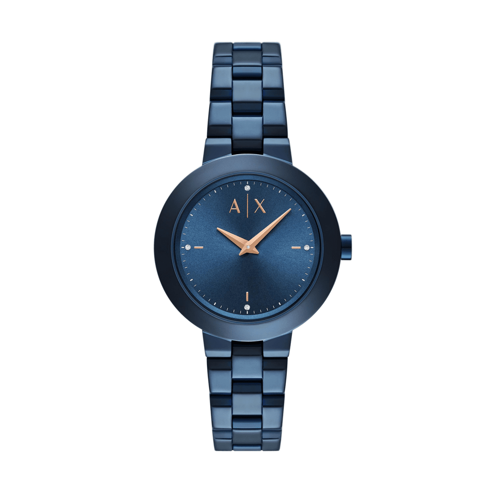 Armani Exchange Two-Hand Ocean Blue Stainless Steel Watch AX5175 Watches Armani Exchange 