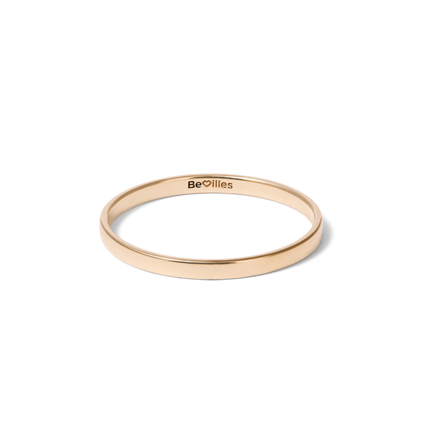 2mm Half Round Wedding Band in 9kt Yellow Gold Rings Bevilles 