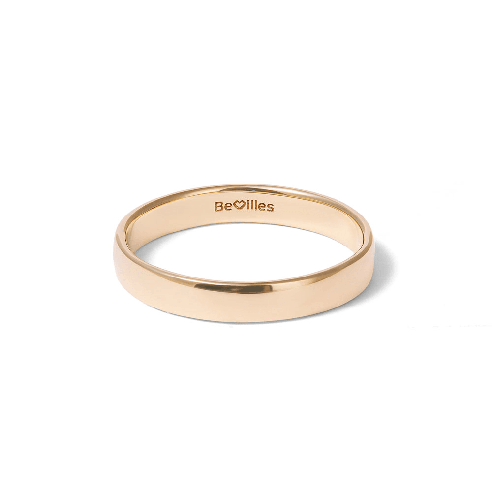 3mm Half Round Wedding Band in 9kt Yellow Gold Rings Bevilles 