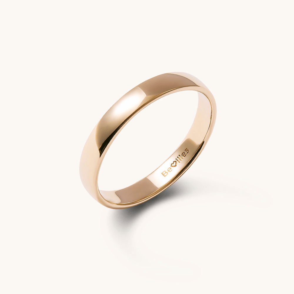 3mm Half Round Wedding Band in 9kt Yellow Gold Rings Bevilles 