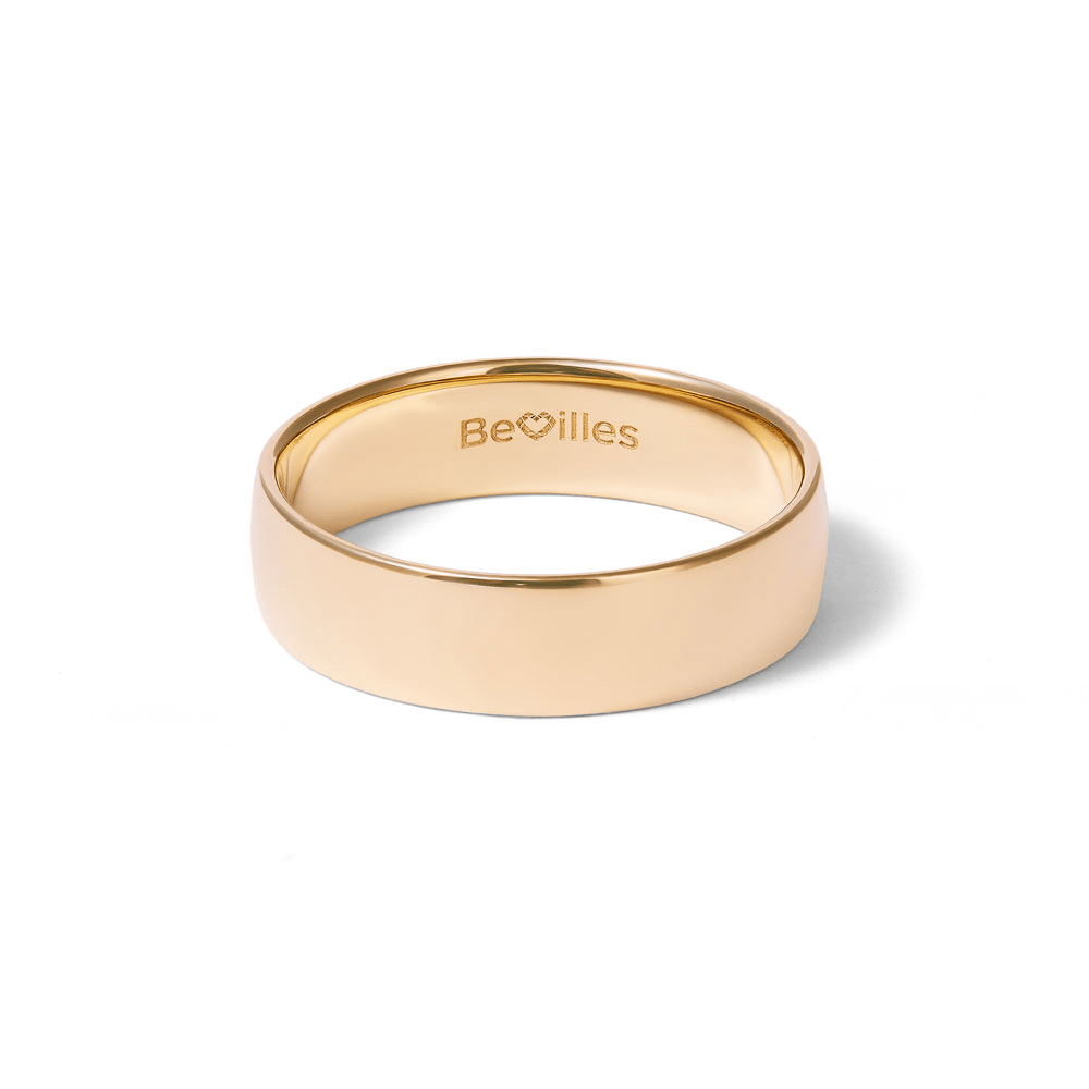 5mm Half Round Wedding Band in 9kt Yellow Gold Rings Bevilles 