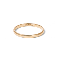 2mm High Dome Wedding Band in 9kt Yellow Gold Rings Bevilles 