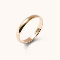 3mm High Dome Wedding Band in 9kt Yellow Gold Rings Bevilles 