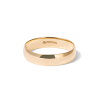 5mm High Dome Wedding Band in Yellow Gold Rings Bevilles 