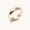 5mm High Dome Wedding Band in Yellow Gold Rings Bevilles 