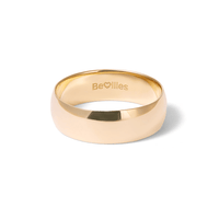 7mm High Dome Wedding Band in 9kt Yellow Gold Rings Bevilles 