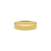 5mm Flat Bevelled Edge Wedding Band in 9kt Yellow Gold Rings Bevilles 