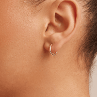 10mm Thin Round Hoop Earrings in 9kt Yellow Gold Earrings Bevilles 