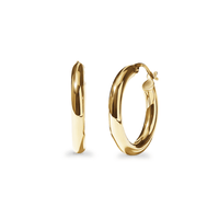 15mm Round Hoop Earrings in 9kt Yellow Gold Earrings Bevilles 
