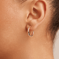 15mm Round Hoop Earrings in 9kt Yellow Gold Earrings Bevilles 