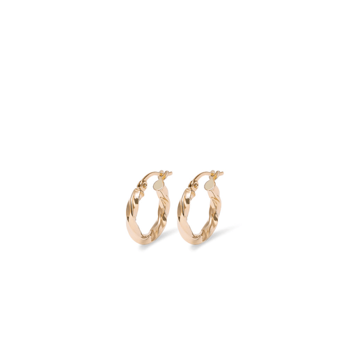 10mm Hoop Earrings in 9kt Yellow Gold Earrings Bevilles 