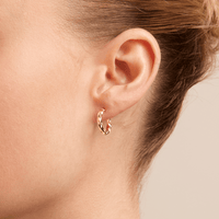 10mm Hoop Earrings in 9kt Yellow Gold Earrings Bevilles 