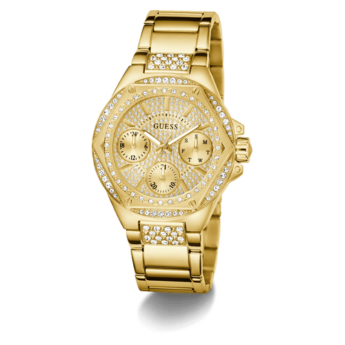 GUESS Ladies Gold Tone Multi-function Watch GW0878L2 Watches Guess 