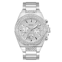 GUESS Men's Silver Tone Multi-function Watch GW0899G1 Watches Guess 