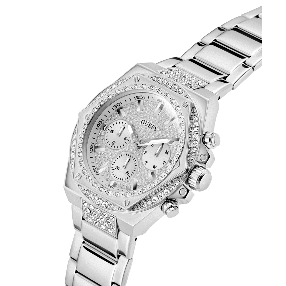 GUESS Men's Silver Tone Multi-function Watch GW0899G1 Watches Guess 