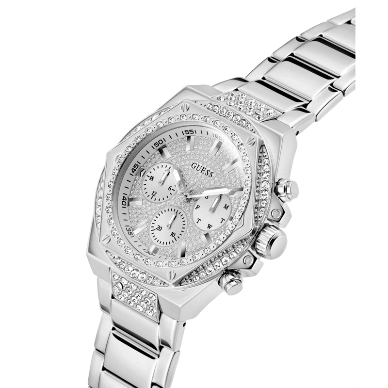 GUESS Men's Silver Tone Multi-function Watch GW0899G1 Watches Guess 