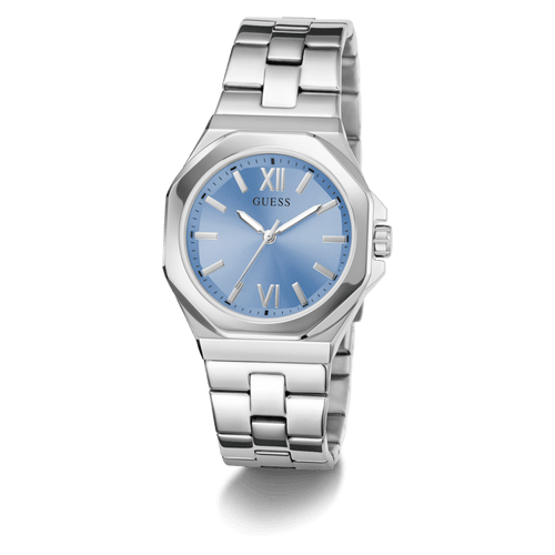 GUESS Ladies Silver Tone Analogue Watch GW0873L1 Watches Guess 