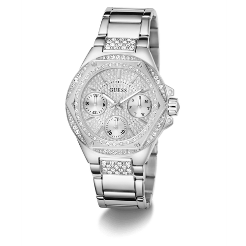 GUESS Ladies Silver Tone Multi-function Watch GW0878L1 Watches Guess 