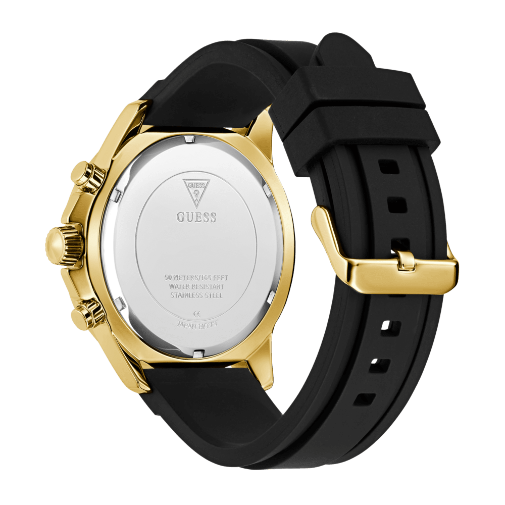 GUESS Men's Black Gold Tone Multi-function Watch GW0909G2 Watches Guess 