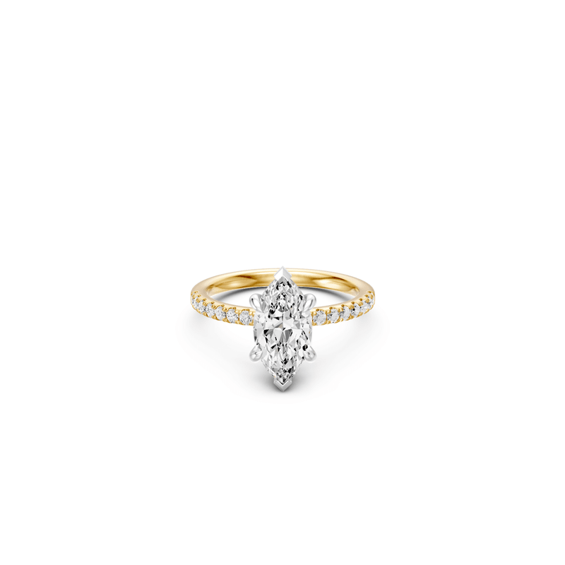 Marquise Shoulder Ring with 2.25ct of Laboratory Grown Diamonds in 18ct Yellow Gold Rings Bevilles 