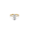 Marquise Solitaire Shoulder Ring with 2.25tw of Laboratory-Grown Diamonds in 18kt Yellow and White Gold Rings Bevilles 