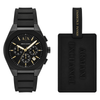 Armani Exchange Chronograph Black Silicone Watch AX7165SET Watches Armani Exchange 