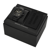 Armani Exchange Chronograph Black Silicone Watch AX7165SET Watches Armani Exchange 
