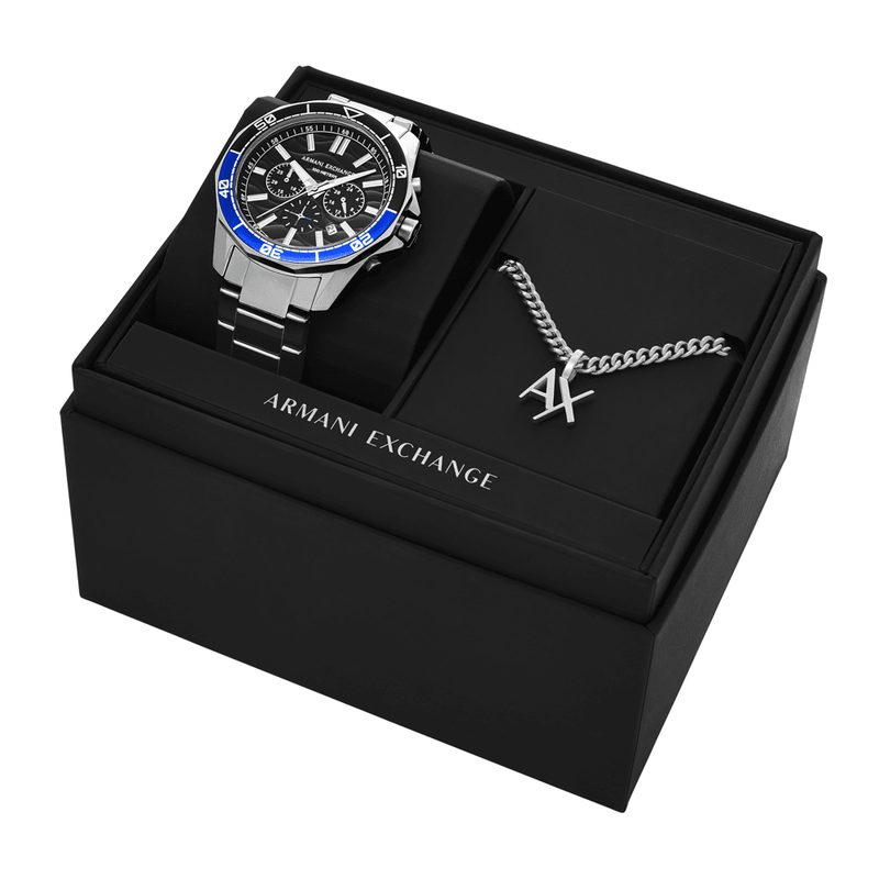 Armani Exchange Chronograph Stainless Steel Watch AX7166SET Watches Armani Exchange 