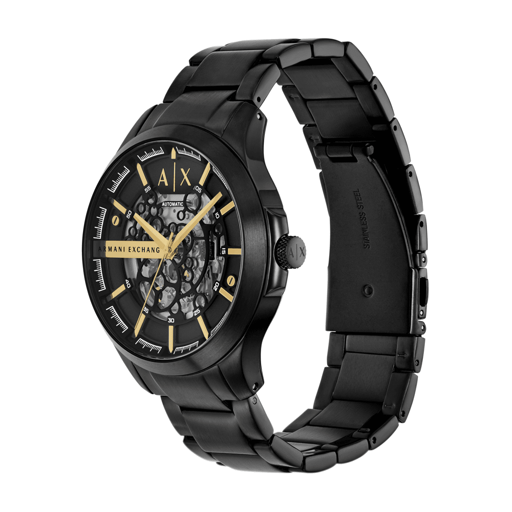 Armani Exchange Automatic Black Stainless Steel Watch AX2463 Watches Armani Exchange 