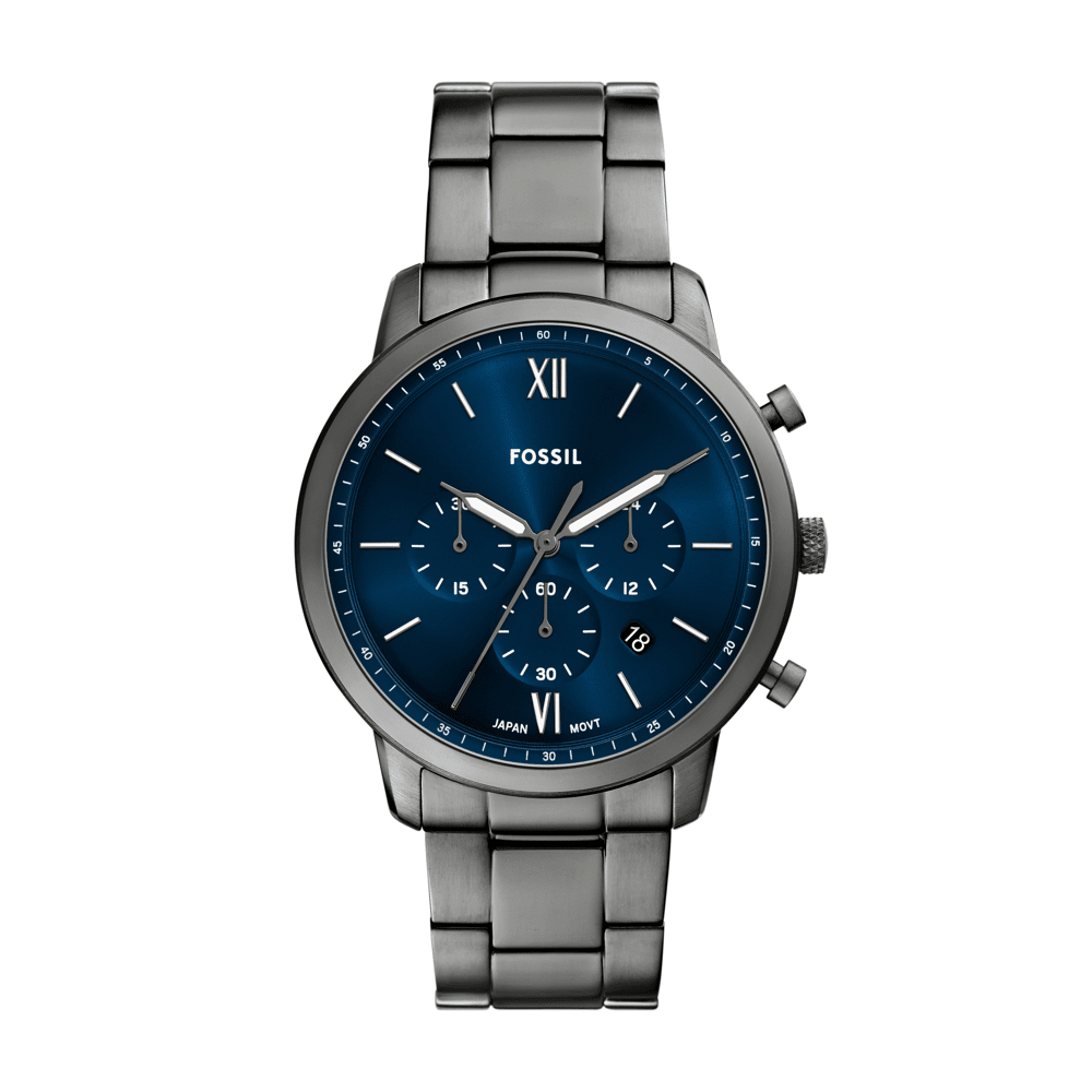 Fossil Neutra Chronograph Smoke Stainless Steel Watch FS6111 Watches Fossil 