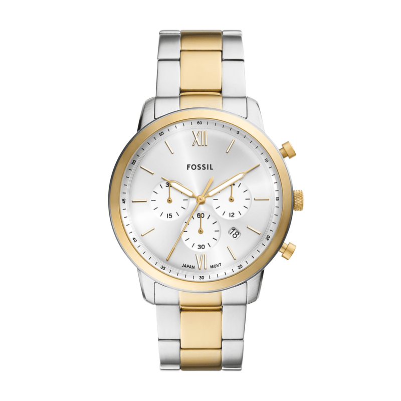 Fossil Neutra Chronograph Two-Tone Stainless Steel Watch FS6112 Watches Fossil 