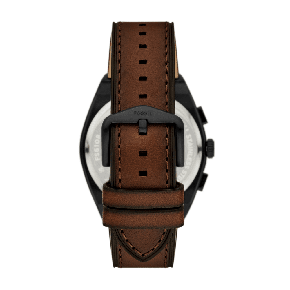 Fossil Everett Chronograph Brown Leather Watch FS6108 Watches Fossil 