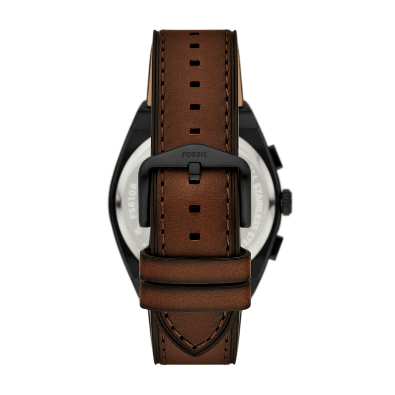 Fossil Everett Chronograph Brown Leather Watch FS6108 Watches Fossil 
