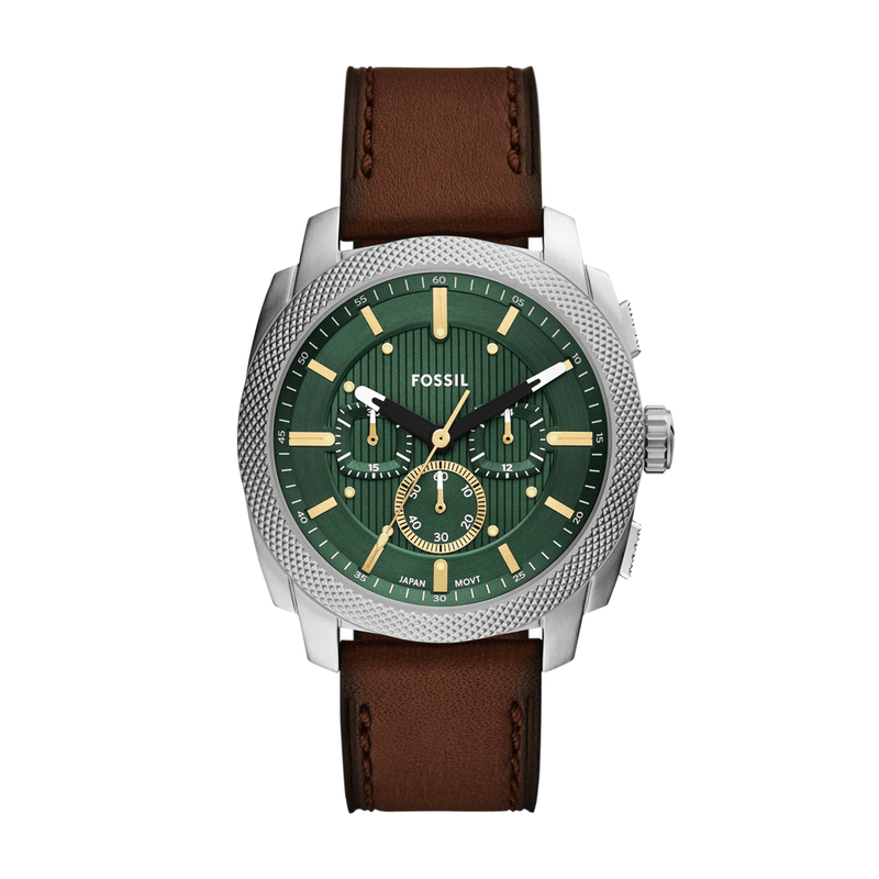 Fossil Machine Chronograph Brown Leather Watch FS6100 Watches Fossil 