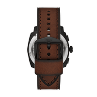 Fossil Machine Chronograph Brown Leather Watch and Bracelet Set FS6102SET Watches Fossil 