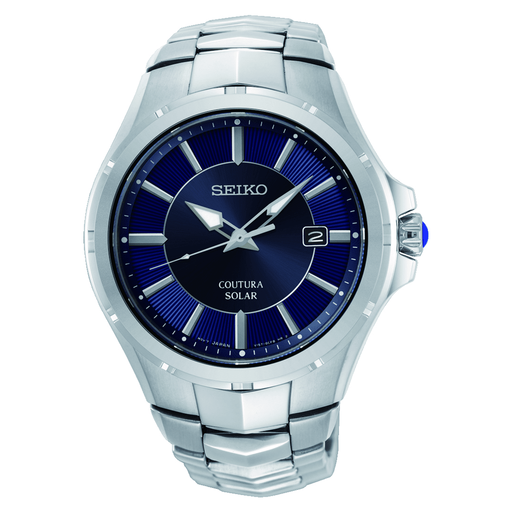 Seiko Mens Stainless Steel Blue Watch SNE511P Watches Seiko 