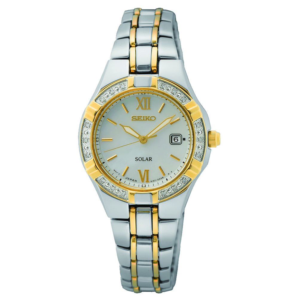 Seiko Ladies Stainless Steel Mother of Pearl Watch SUT426P