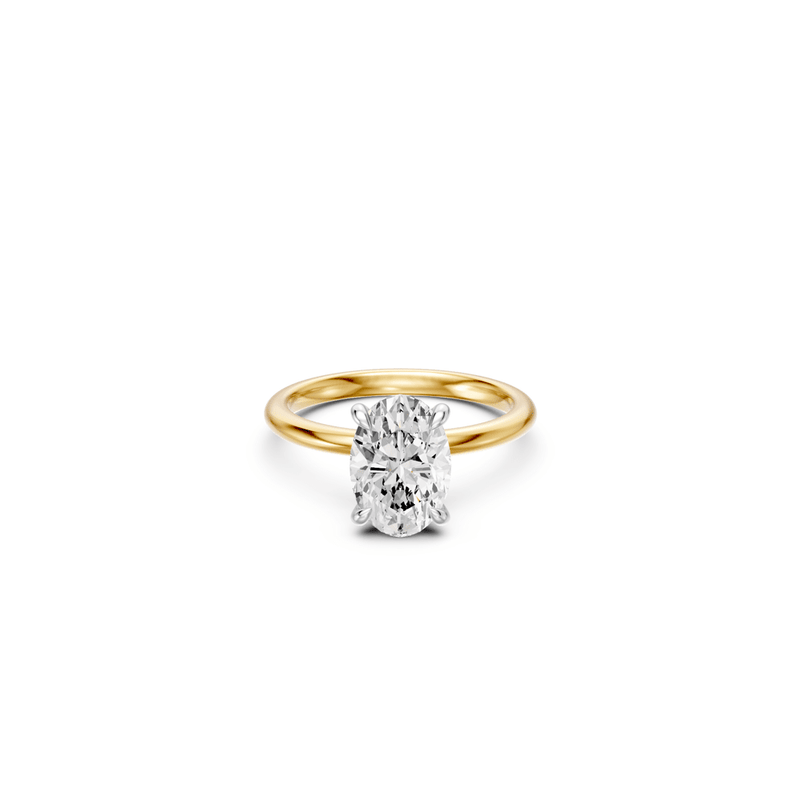 3.00ct Oval Solitaire Laboratory Grown Diamond Ring in 18ct Yellow Gold Rings Bevilles 