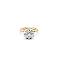 5.00ct Round Brilliant Solitaire Laboratory Grown Diamond Ring in 18ct Yellow Gold Rings Bevilles 