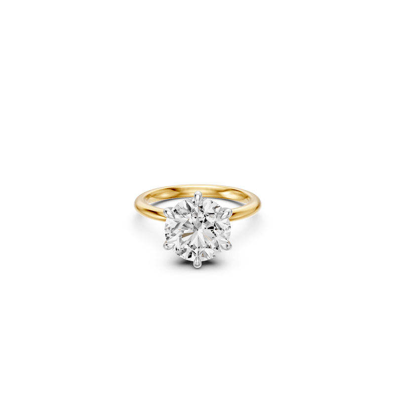5.00ct Round Brilliant Solitaire Laboratory Grown Diamond Ring in 18ct Yellow Gold Rings Bevilles 